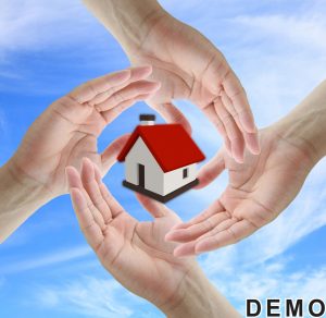 10270997 - asian business man holding house for insurance concept