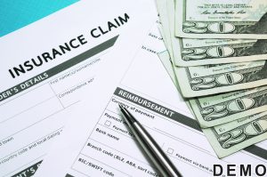38695363 - insurance concept with insurance claim form and money